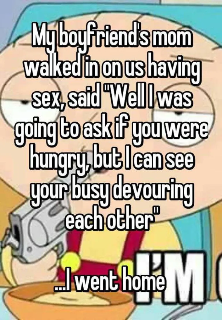 Uhvatila nas je dečkova mama. Rekla je 'htjela sam vas pitati jeste li gladni, ali vidim da se proždirete'. Oti&scaron;la sam doma