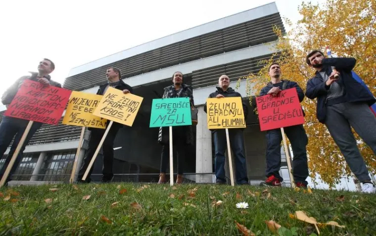 Prosvjed protiv megalomanskih 'nakaza' tik uz MSU