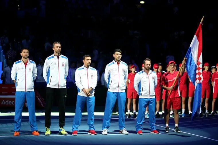 Finale Davis kupa, Hrvatska - Argentina. Marin Čilić, Ivo Karlović, Ivan Dodig, Franko Škugor, Željko Krajan