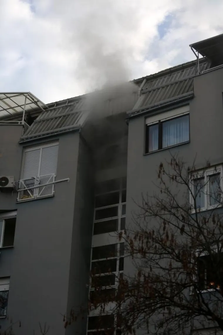 Požar na Male&scaron;nici: Vatrogasci spasili 11 stanara i dva psa