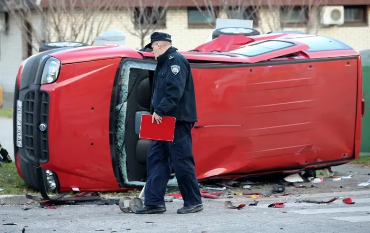 SUDAR U ZAGREBU: Jedan od automobila zavr&scaron;io na boku