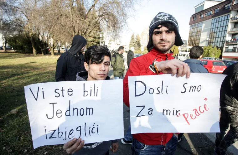 Prosvjed migranata u hotelu Porin zbog lo&scaron;ih uvjeta smje&scaron;taja