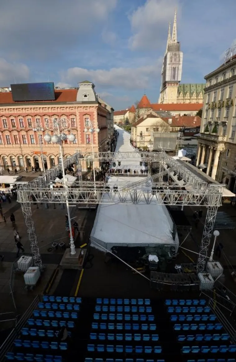 ZAGREB SPREMAN ZA SPEKTAKL: Pogledajte kako izgleda staza kojom će se spustiti skija&scaron;ki velikani