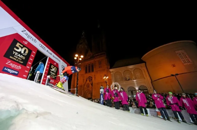 LUDNICA U CENTRU ZAGREBA: Slaloma&scaron;i se spustli po redne brojeve za sljemensku utrku