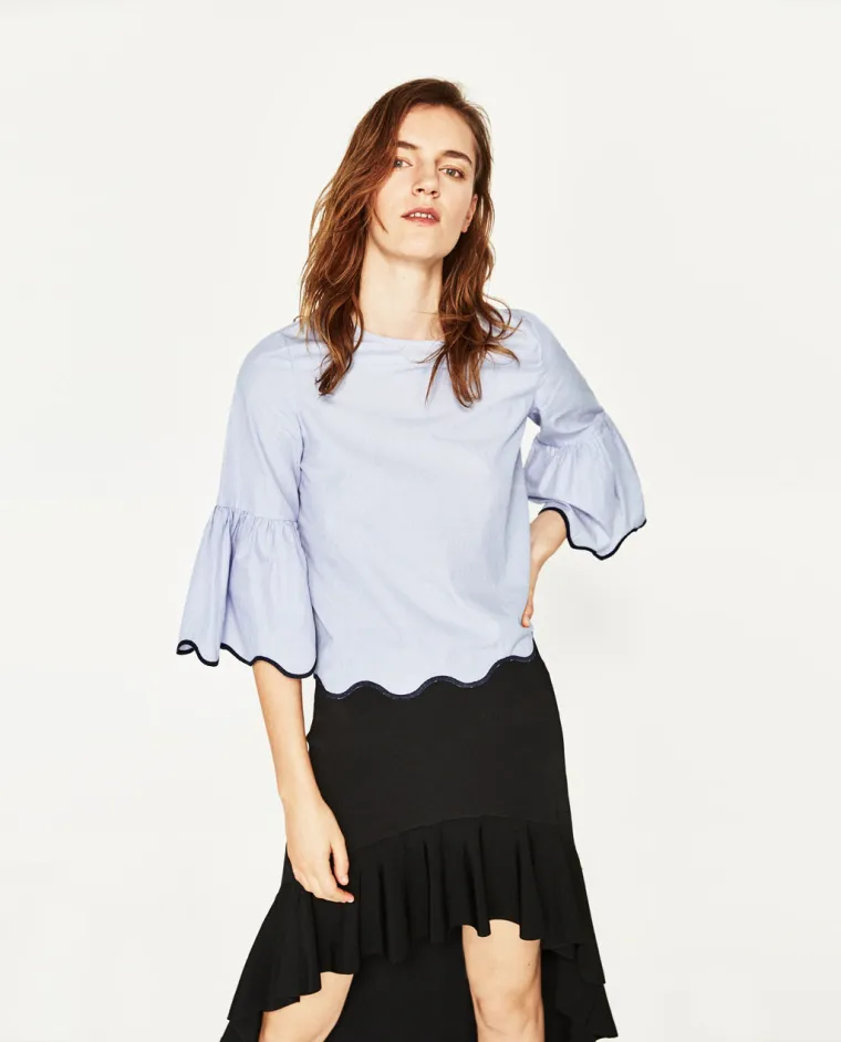 Prugasti top s valovitim rubom, 179,90 kuna