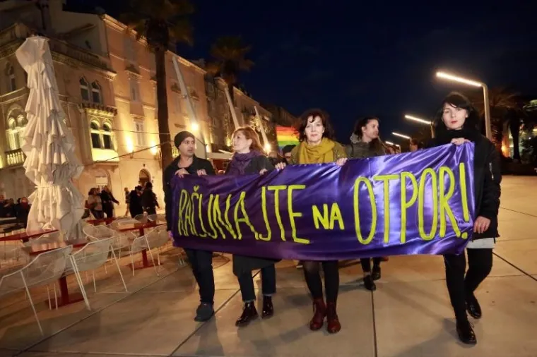 U Zagrebu i Splitu organiziran 'Noćni marš' na Dan žena koji ukazuje na važnosti ženske borbe
