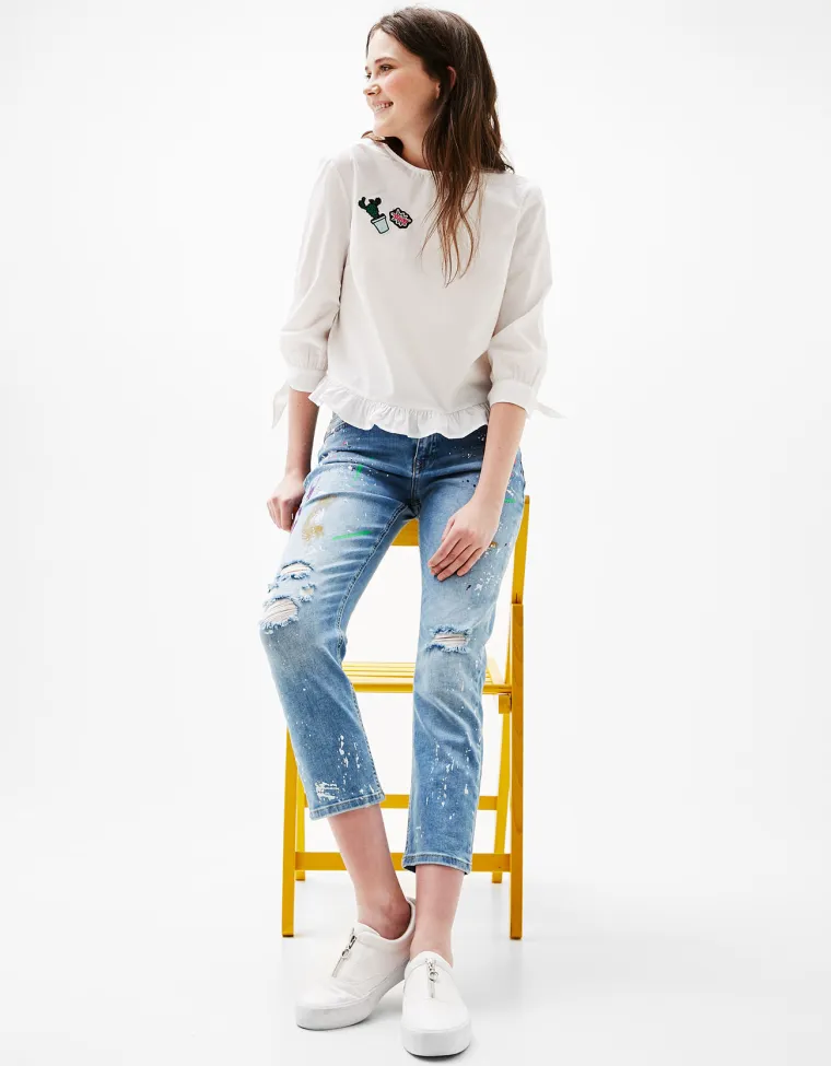 Bluza od popelina, Bershka, 129,90 kuna