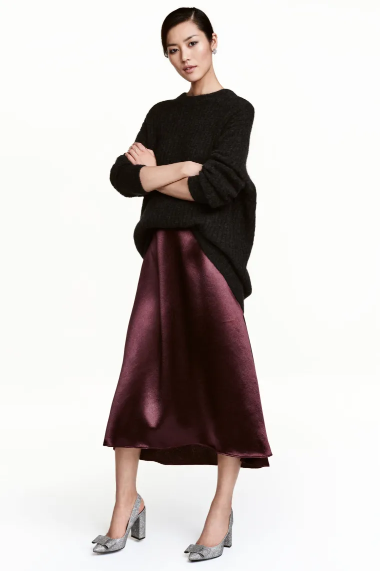 Satenska suknja, H&amp;M, 111,00 kuna