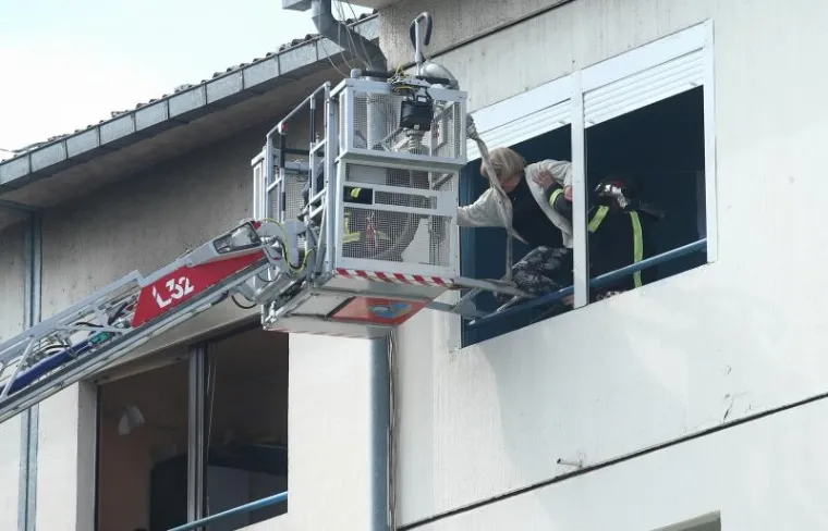 Požar u stanu na zagrebačkim Gredicama, vatrogasci spasili ženu i pse