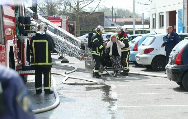 Požar u stanu na zagrebačkim Gredicama, vatrogasci spasili ženu i pse