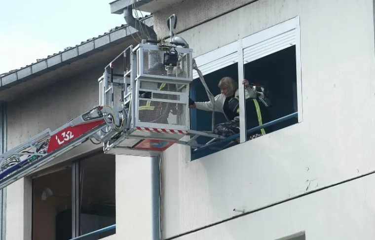Požar u stanu na zagrebačkim Gredicama, vatrogasci spasili ženu i pse