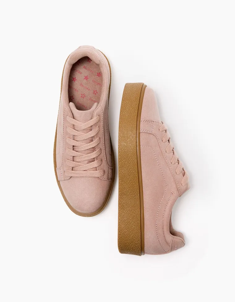 Ružičaste tenisice s platformom, Bershka, 249,90 kuna