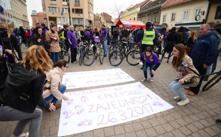 U Zagrebu se održala 3. biciklijada 'Bicikliraj za epilepsiju' povodom Ljubičastog dana