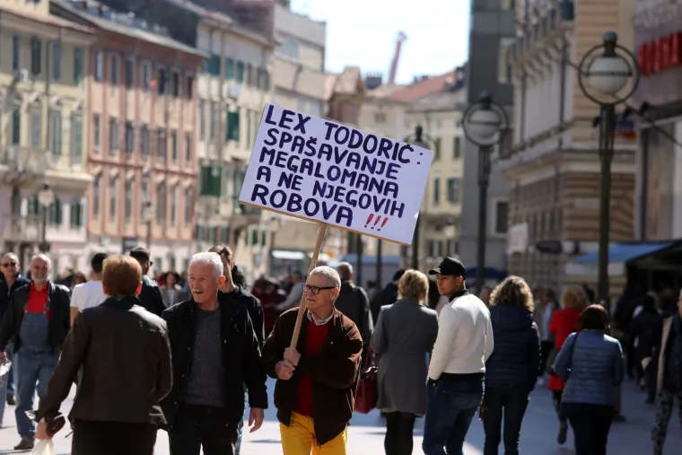 Prosvjedi protiv Todorića u Rijeci