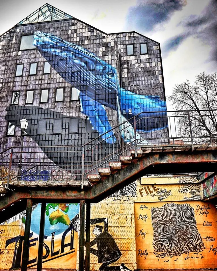 Grafiti kita i Nikole Tesle na Gornjem Gradu