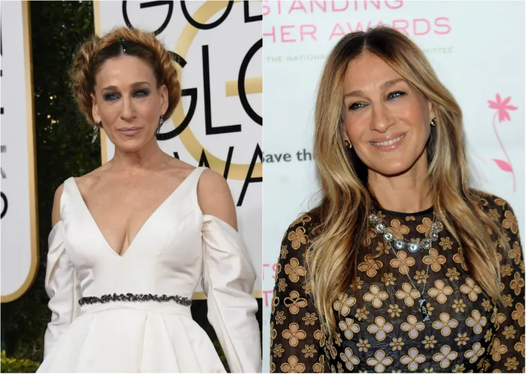 Sarah Jessica Parker na prvoj (lijevoj) si je fotografiji ovom, prilično u&scaron;togljenom frizurom, nepotrebno dodala godine (a ni crna olovka oko očiju ba&scaron; ne pomaže). Na desnoj fotografiji izgleda opu&scaron;teno, svježe i puno, puno mlađe.