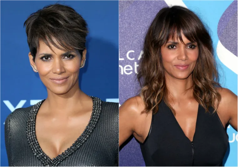 Glumica Halle Berry na desnoj fotki, s dugom kosom, izgleda dosta mlađe nego na fotografiji lijevo. Puno joj bolje pristaje dulja kosa sa suptilnom količinom volumena i ove razbaru&scaron;ene &scaron;i&scaron;ke.