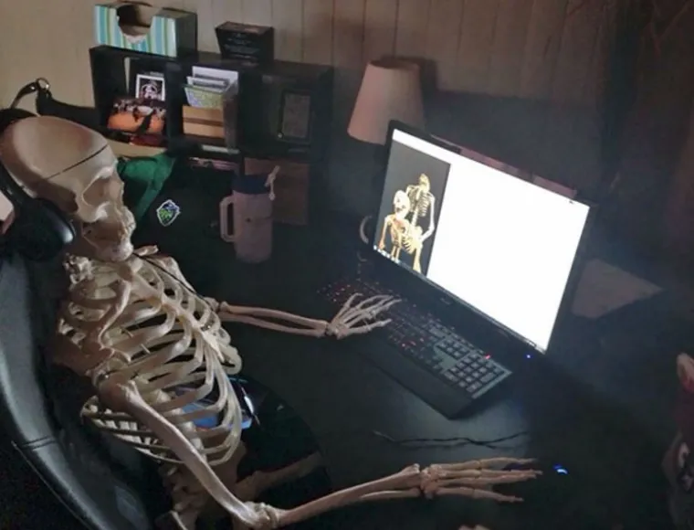 Kući je donijela kostura u pravoj veličini. Poruka je jasna