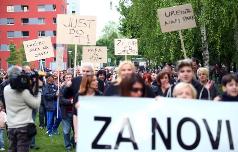 NAPETO NA SAVICI: Protivnike i zagovornike Bandićevog parka razdvojila interventna policija