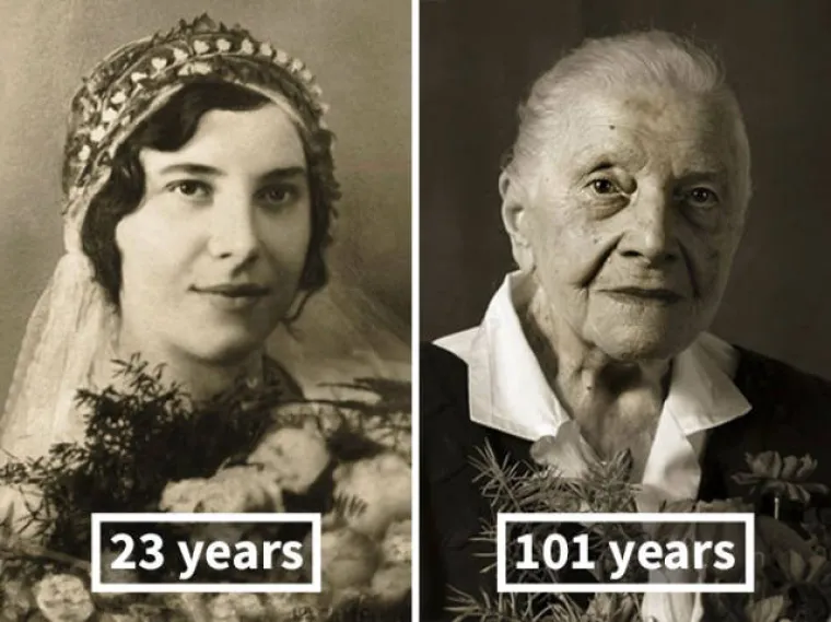 Fotograf Jan Langer napravio je kompilaciju fotografija koja uspoređuje fotografije ljudi koji su doživjeli stotu s njihovim fotografijama iz mladosti. U nastavku možete pogledati zapanjujuće promjene koje nastaju s godinama.