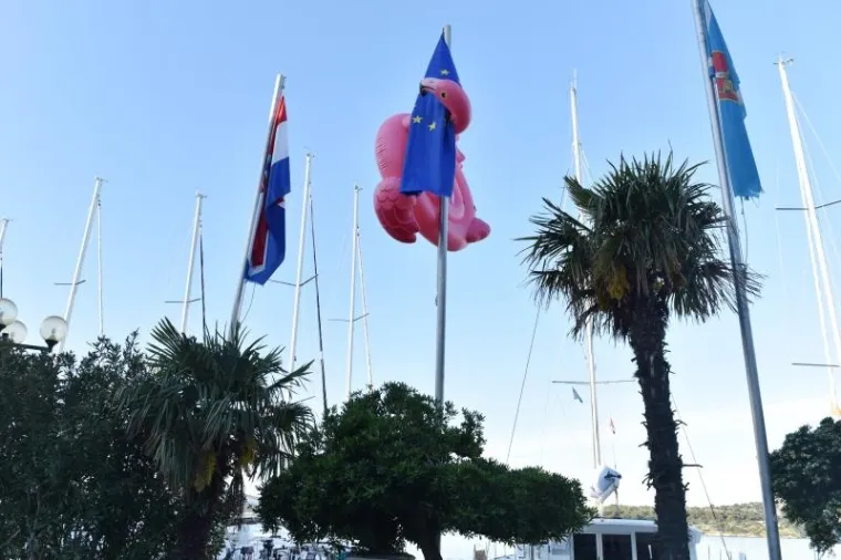 ZANIMLJIV PRIZOR IZ &Scaron;IBENIKA: &Scaron;to golemi plamenac radi na zastavi Europske unije?