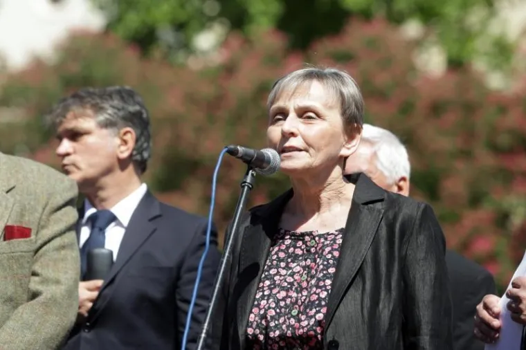 HASANBEGOVIĆ, ESIH I GLASNOVIĆ DOČEKANI OVACIJAMA NA PROSVJEDU: 'Svi uz Krista protiv komunista!'