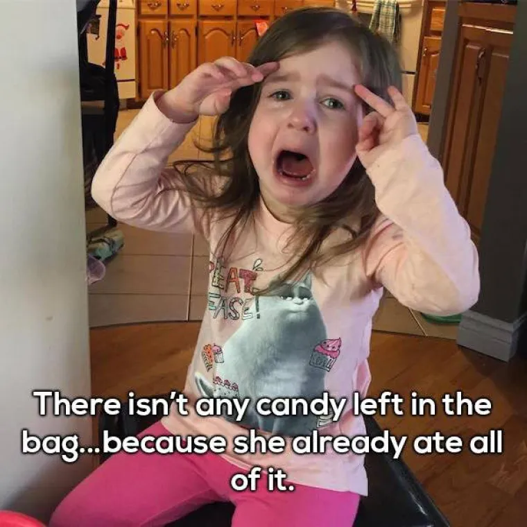 Nema vi&scaron;e slatki&scaron;a u torbi... jer ih je sve pojela.