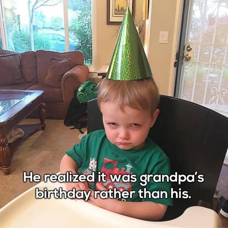 Shvatio je da je djedov rođendan, a ne njegov.