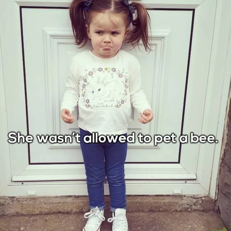 Nije smjela podragati pčelu.