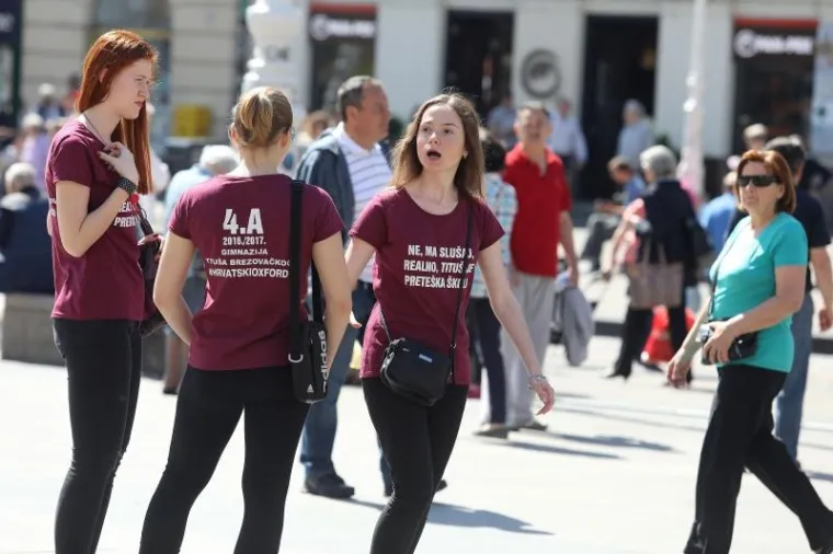 MATURANTI SLAVE ZADNJI DAN &Scaron;KOLE: Pogledajte kako luduju u Zagrebu
