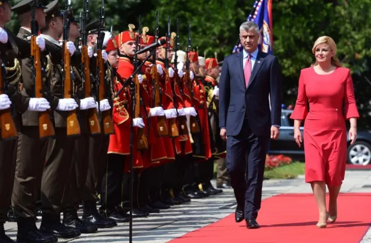 Predsjednica Republike Kolinda Grabar Kitarović danas je u Zagrebu primila predsjednika Republike Kosova Hashima Thacija.