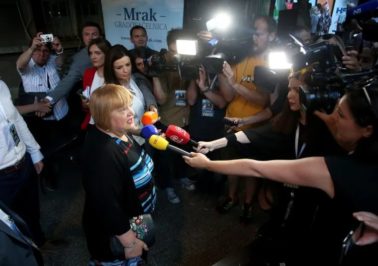 ZAGREB: Čekanje rezultata drugog kruga lokalnih izbora u stožeru Anke Mrak-Tarita&scaron;