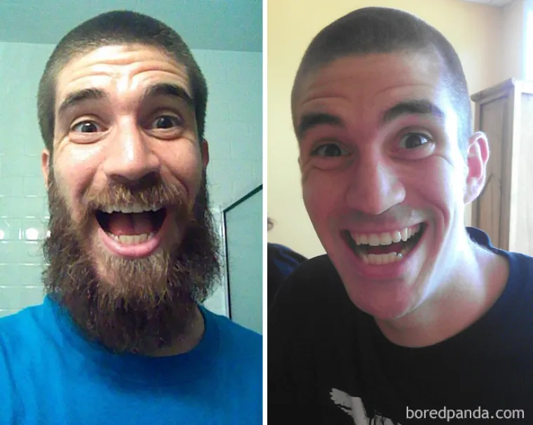 BRADA ČINI MU&Scaron;KARCA? Usporedili su se prije i nakon brijanja, izgledaju potpuno neprepoznatljivo. Koja verzija vam se vi&scaron;e sviđa?