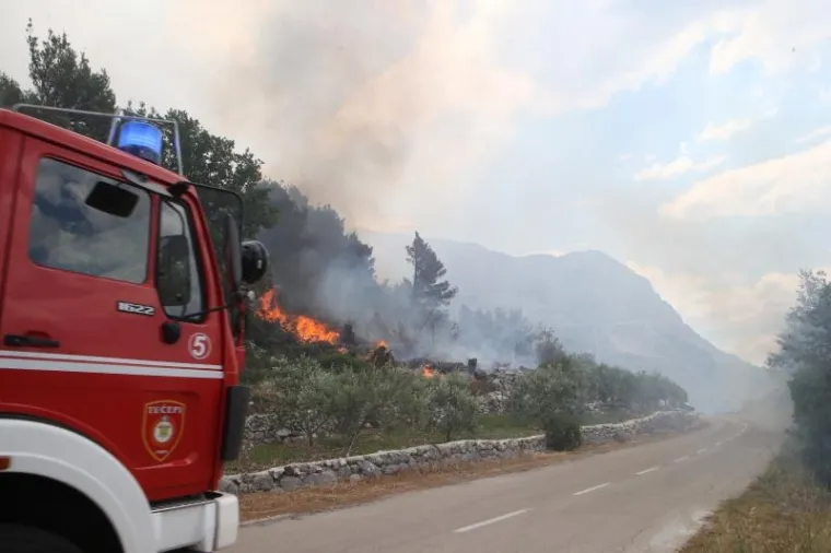 Veliki &scaron;umski požar kod Podgore: Evakuirali goste hotela i stanovnike, gasi ga 250 vatrogasaca
