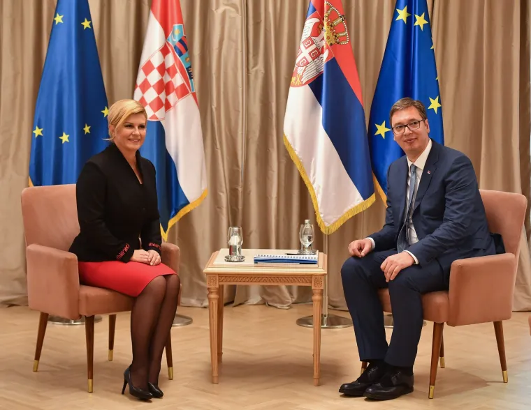 Kolinda Grabar Kitarović i Aleksandar Vučić