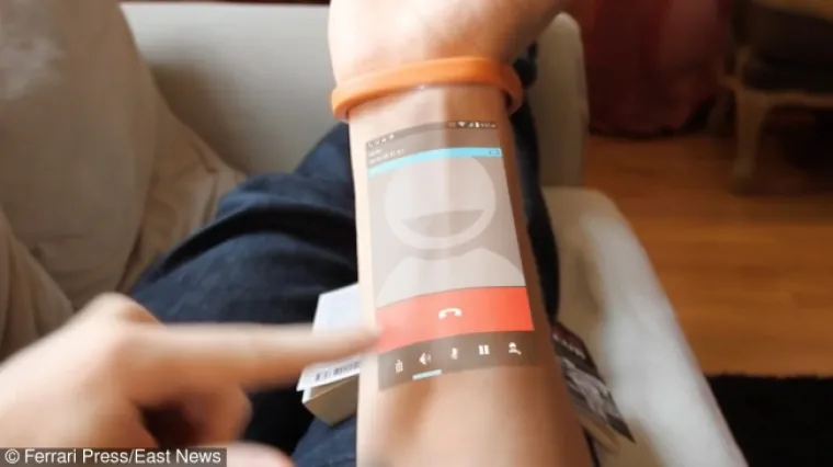 Narukvica koja vaš život pretvara u tablet - ima mini projektor i senzore te izravno projicira sadržaj smartfona na ruku. Sve akcije možete raditi preko kože.