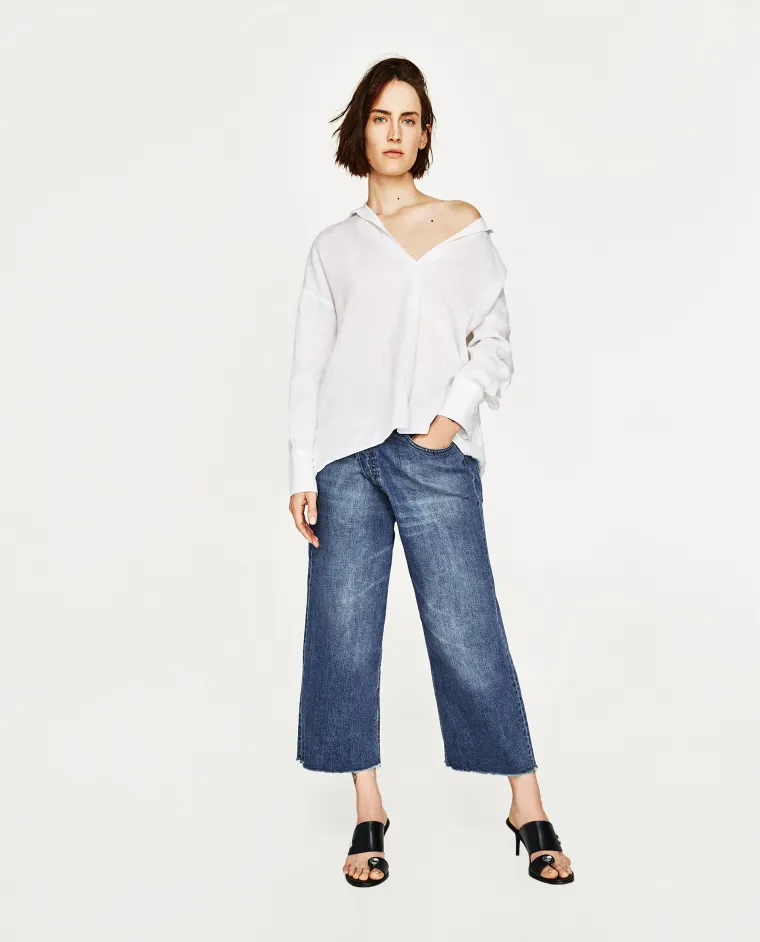 Bijela lanena bluza, Zara, 229,90 kn