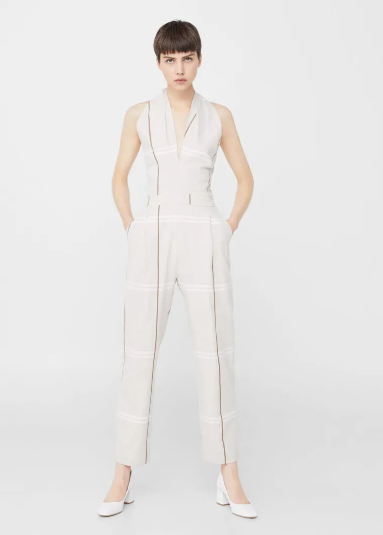 Prugasti kombinezon od lana, Mango, 449,90 kn