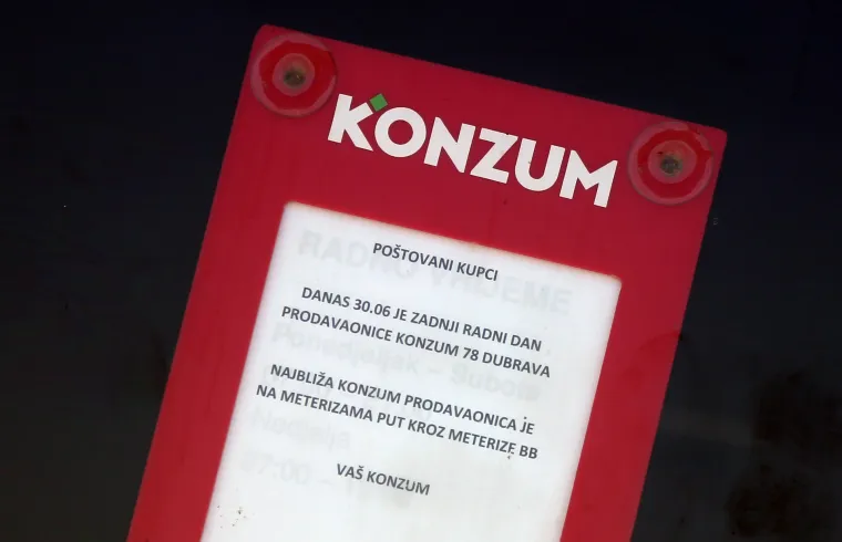 Počelo zatvaranje Konzumovih trgovina u &Scaron;ibenskoj-kninskoj županiji