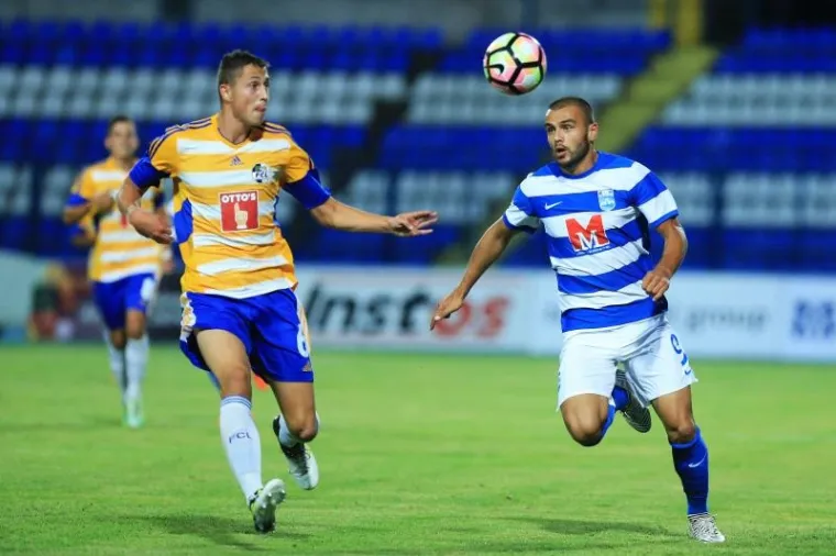 13.07.2017., stadion Gradski vrt, Osijek - Prva utakmica 2. pretkola Europske lige, NK Osijek - FC Luzern. Muzafer Ejupi, Remo Arnold. 
Photo: Davor Javorovic/PIXSELL