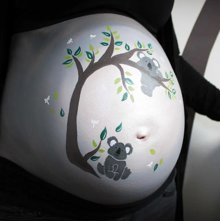 Remek-djelo s obje strane: slatko iščekivanje još je slađe uz oslikan trudnički trbuh