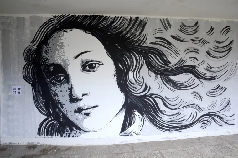 mural, grafit, sisak