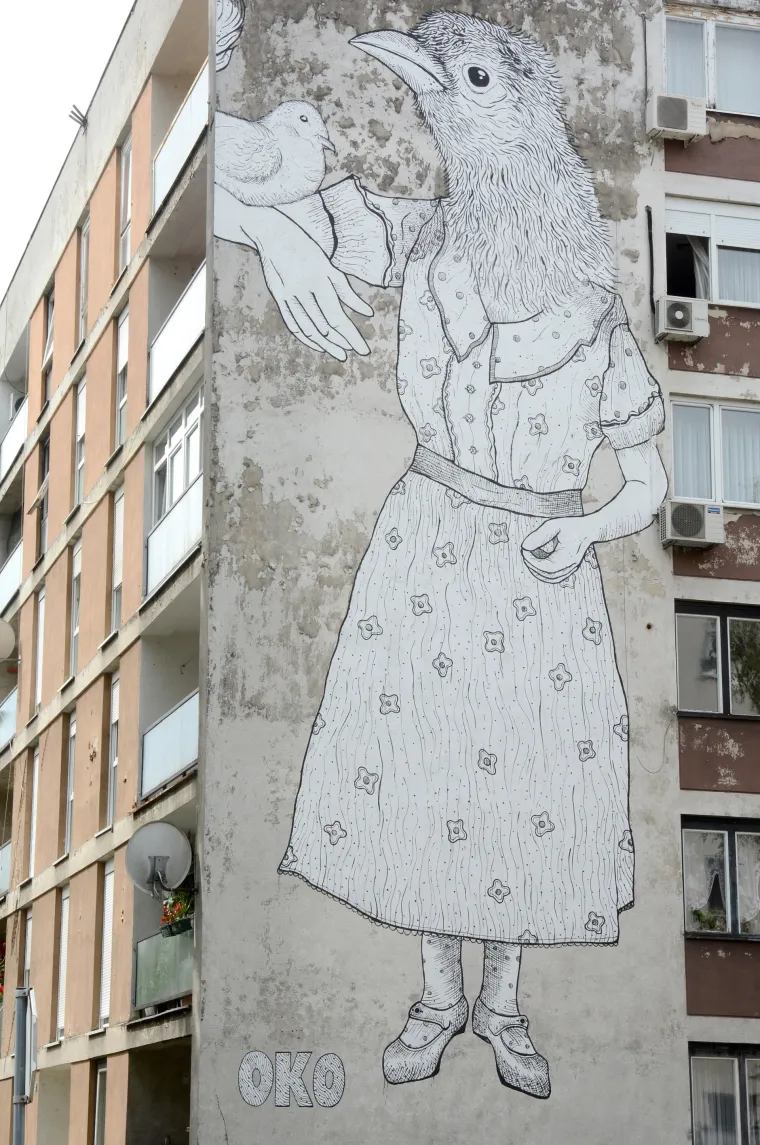 mural, grafit, sisak