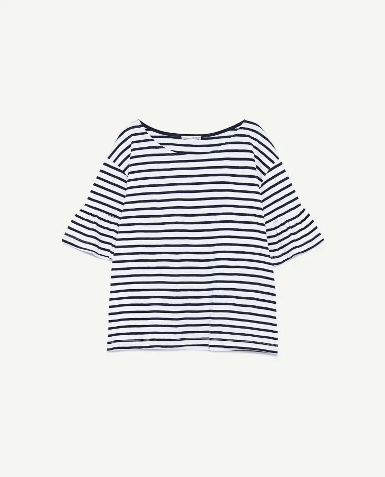 Majica s volanima na rukavima, Zara, 69,90 kuna