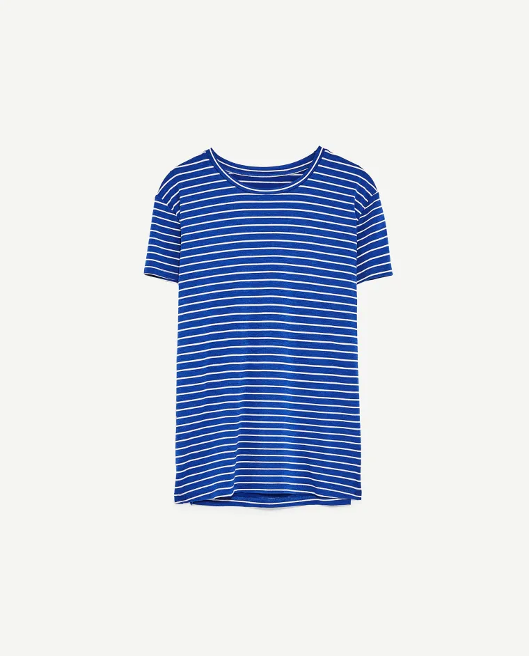 Basic plava majica s prugicama, Zara, 49,90 kuna
