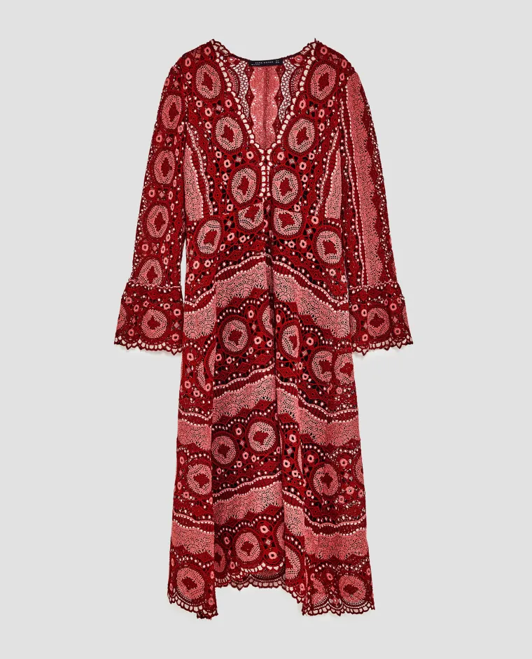 Midi haljina od svjetlucave čipke, Zara, 599,90 kuna