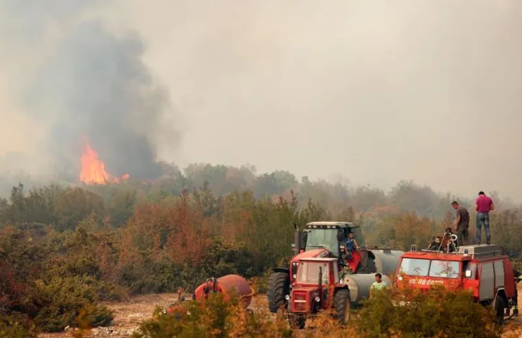 Gori &scaron;umski teren u selu u sastavu grada Benkovca. 
Photo: Dusko Jaramaz/PIXSELL