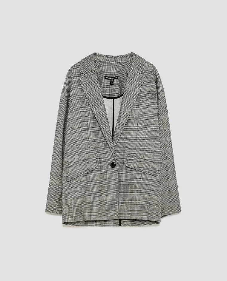 Oversized karirani sako, Zara, 399,90 kuna