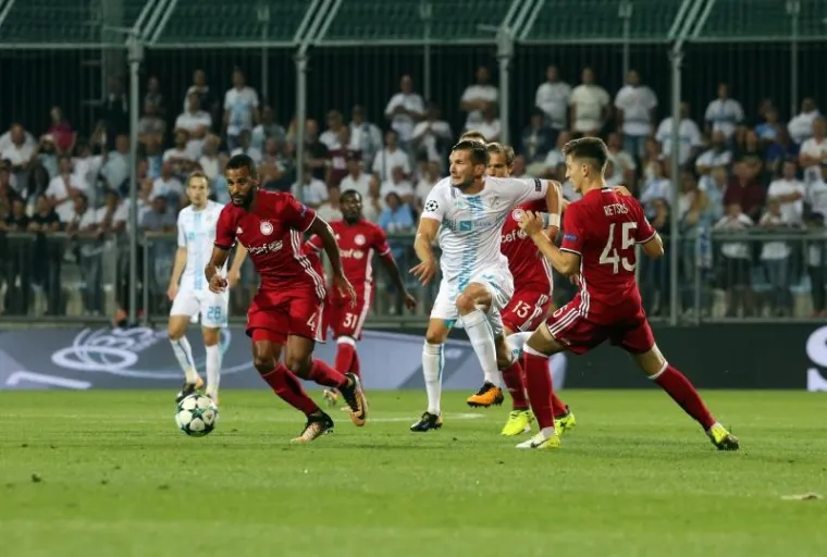 Uzvratna utakmica doigravanja za ulazak u UEFA Ligu prvaka, HNK Rijeka - FC Olympiacos. Photo: Goran Kovačić/Igor Kralj/PIXSELL