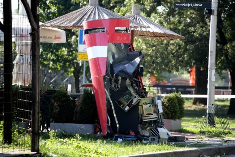 Na zagrebačkom Jarunu plinom raznijeli bankomat i ukrali novac